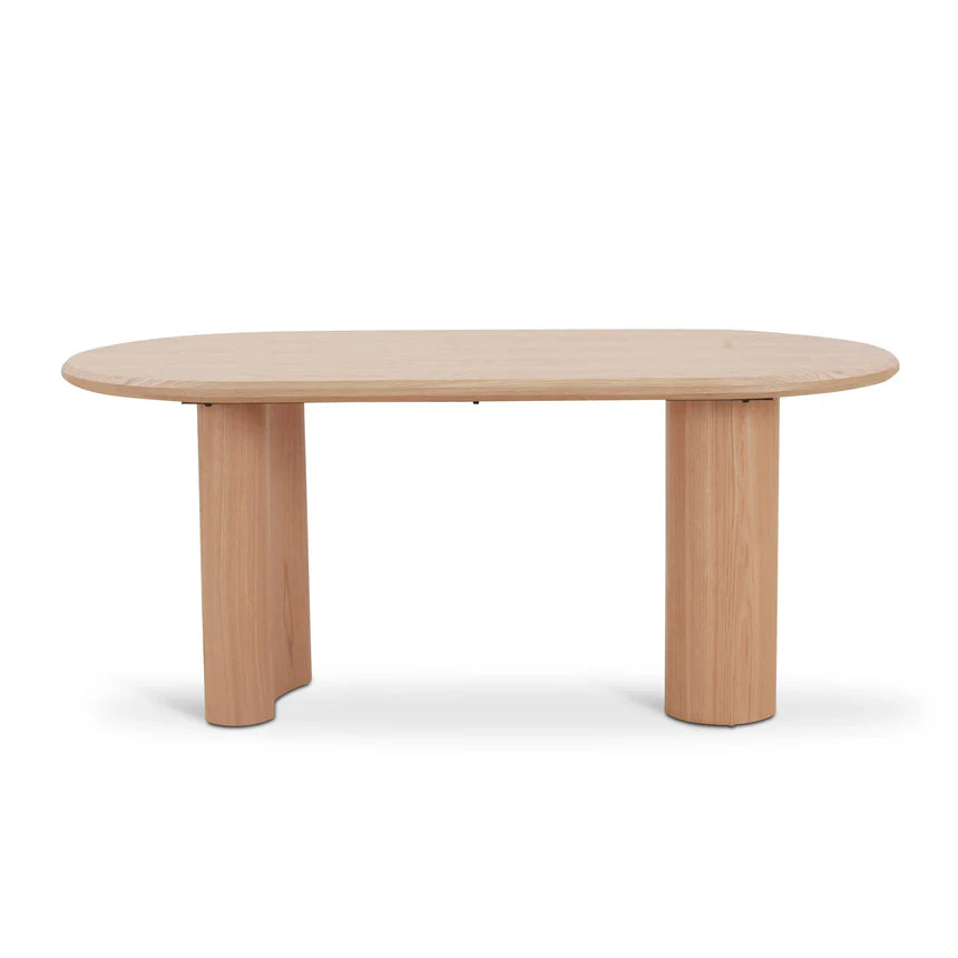 Contemporary 1.8m Oval Dining Table - Natural