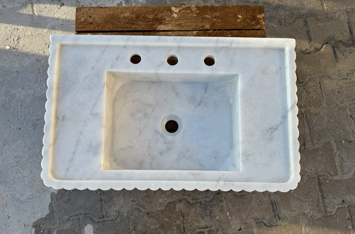 White carrara marble sink,ribbed 3 Sides ,marble Wash basin,bathroom Marble wash basin ,countertop sink,wall mounted Marble sink,