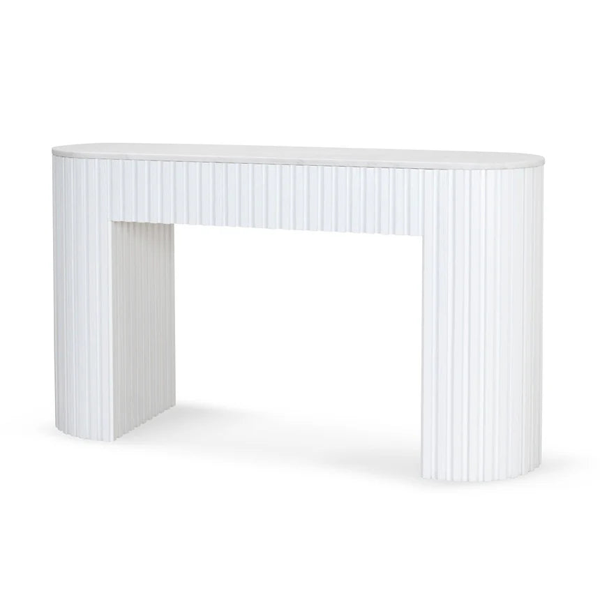 Mcmahon 1.5m Marble Console Table - White