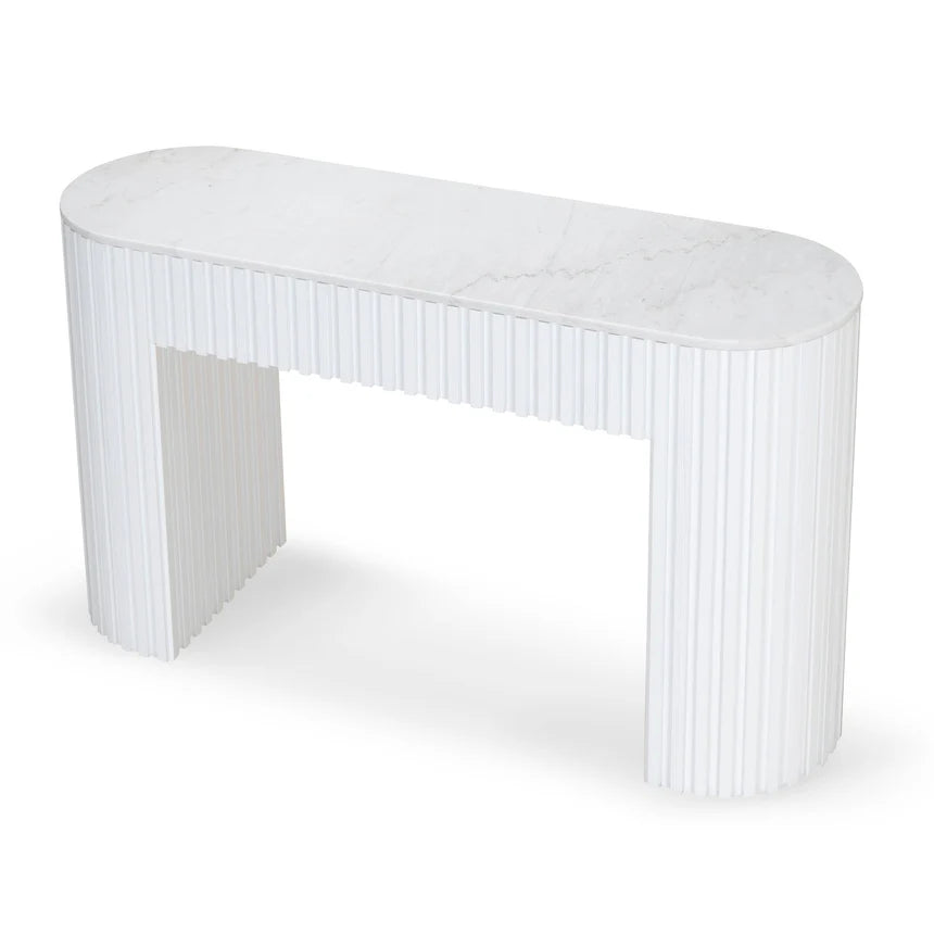 Mcmahon 1.5m Marble Console Table - White