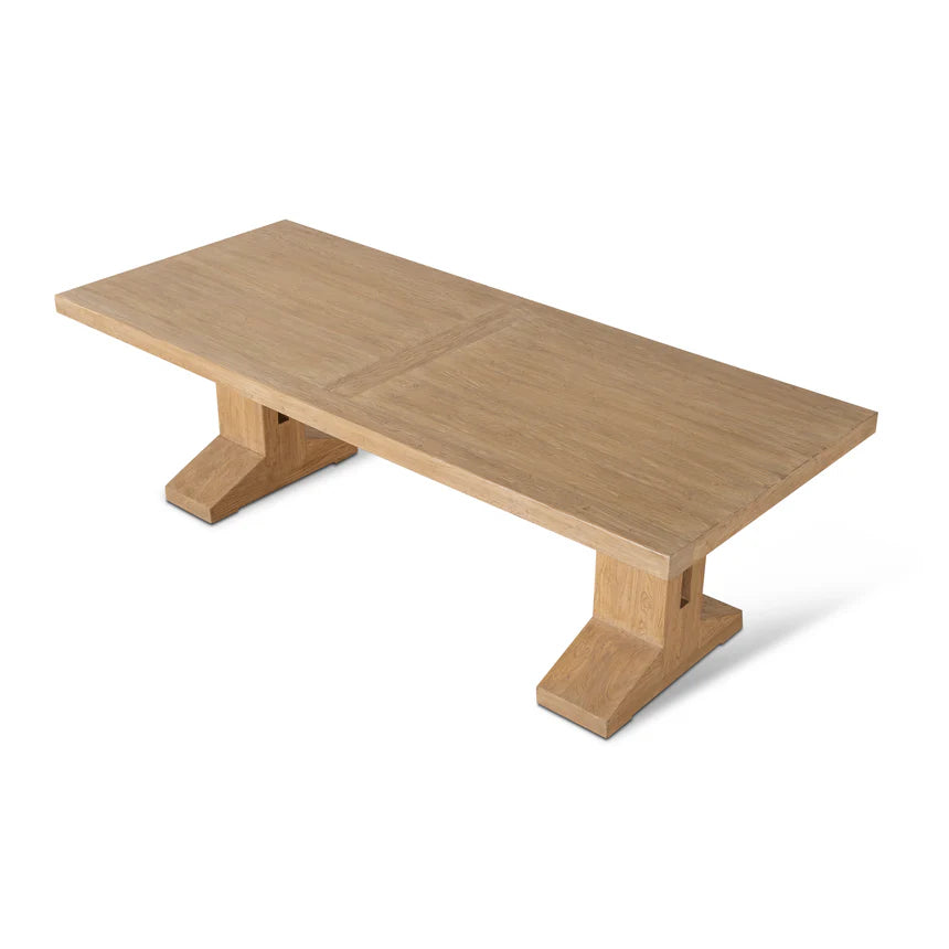 2.44m Elm Dining Table - Natural