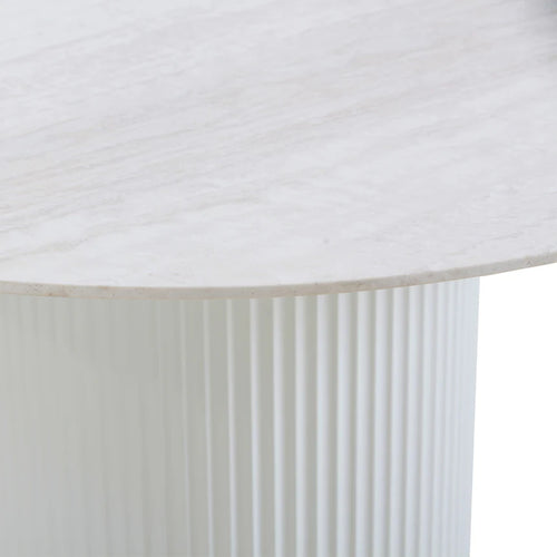 1.2m Round White Dining Table
