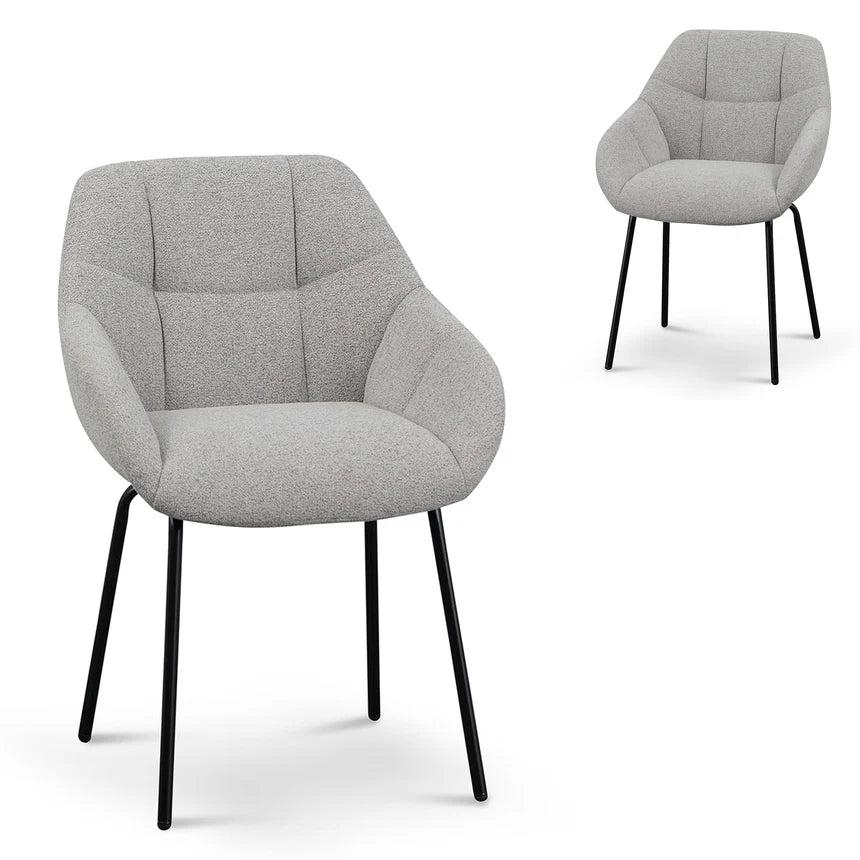 Danilo Fabric Dining Chair - Spec Grey (Set of 2)