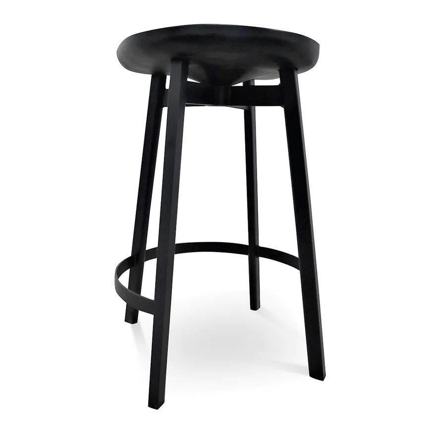 Dave 65cm Bar Stool - Black