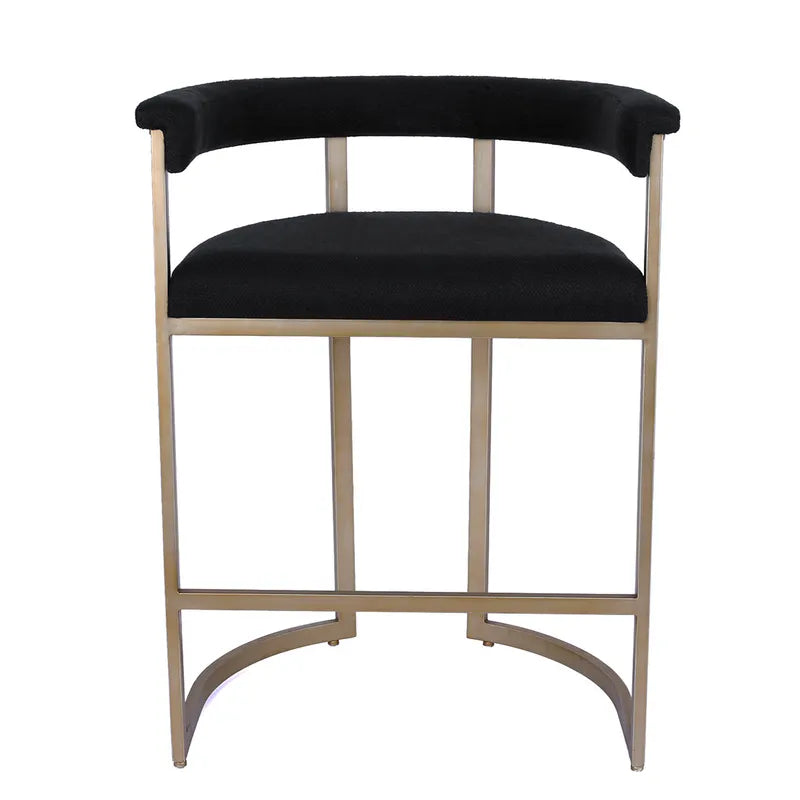 Dino Kitchen Stool - Black Linen