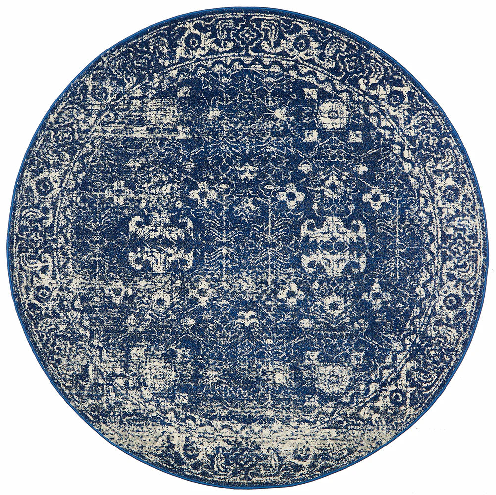 Evoke 252 Navy Round by Rug Culture