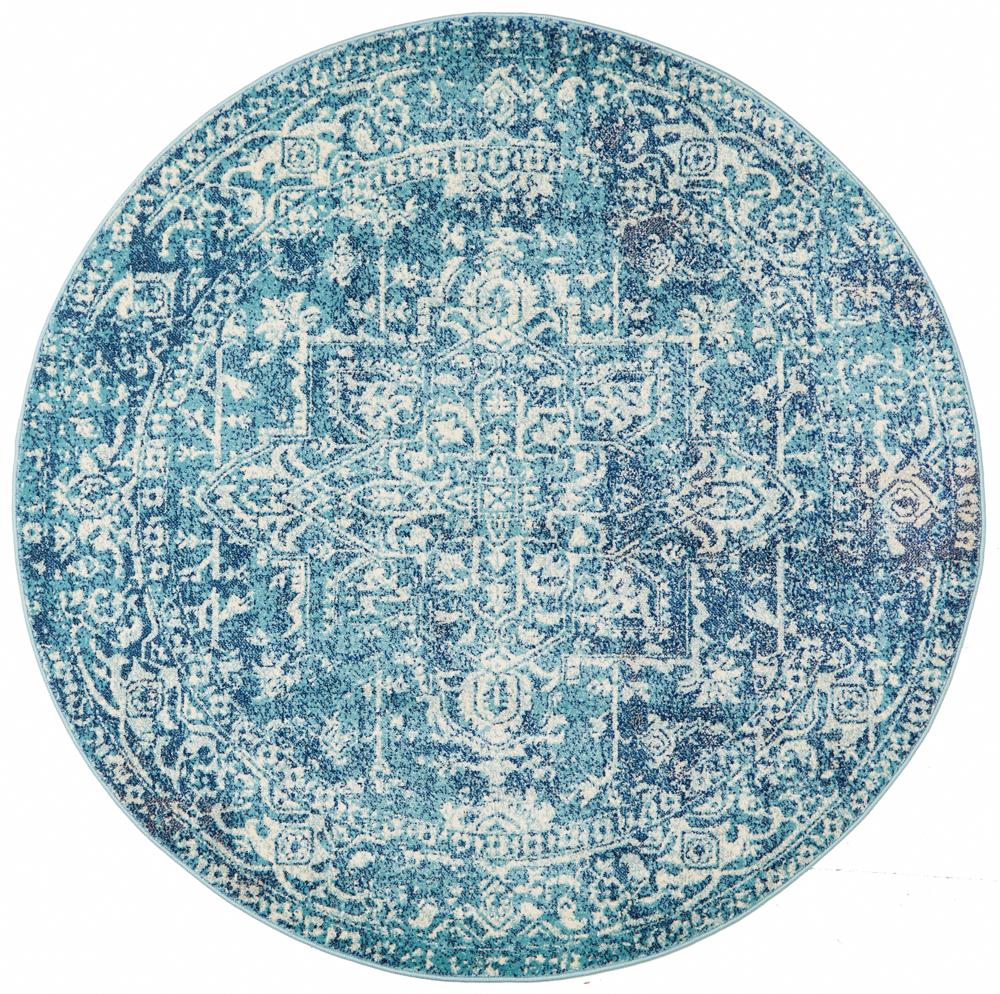 Evoke 253 Blue Round by Rug Culture