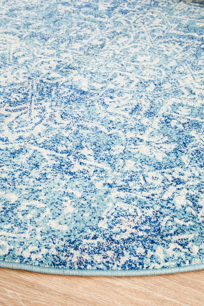 Evoke 253 Blue Round by Rug Culture