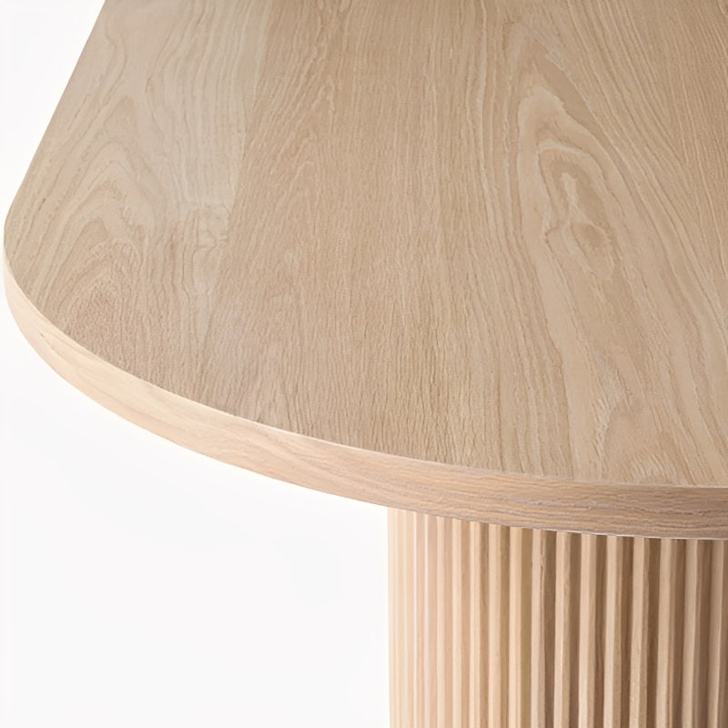 Solid Walnut Handcrafted Oval Planktop Dining Table