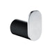 Esperia Matte Matte Black & Chrome  Round Robe Hook
