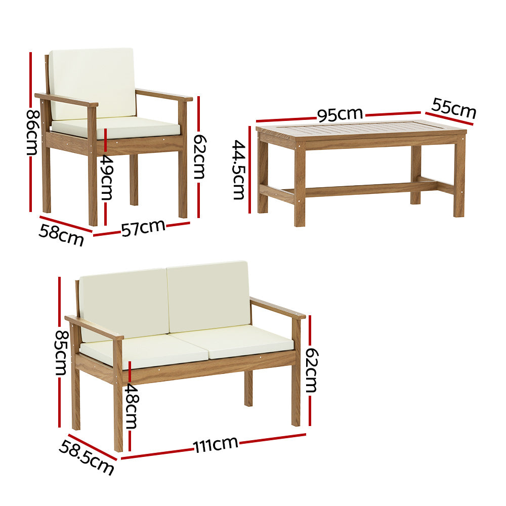 Gardeon 4-Piece Outdoor Sofa Set