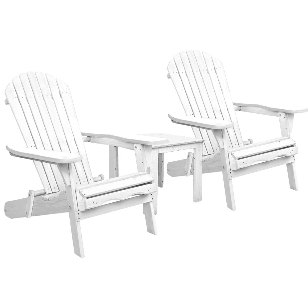 Gardeon 3PC Adirondack Outdoor Table and Chairs