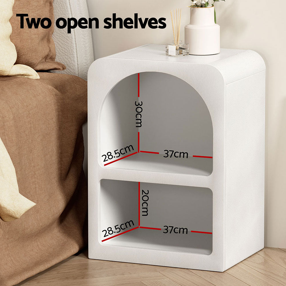 Artiss Bedside Table Shelves Side table - ARCHED