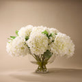 Faux Hydrangea Mix - Dahlia Bowl | White - 62cm