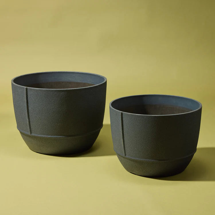 Florence Seam Planter Set of 2 | Black