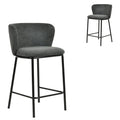 Flossie 65cm Bar Stool - Charcoal Grey (Set of 2)