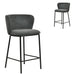Flossie 65cm Bar Stool - Charcoal Grey (Set of 2)