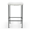 Flossie Bar Stool - White Synthetic Wool