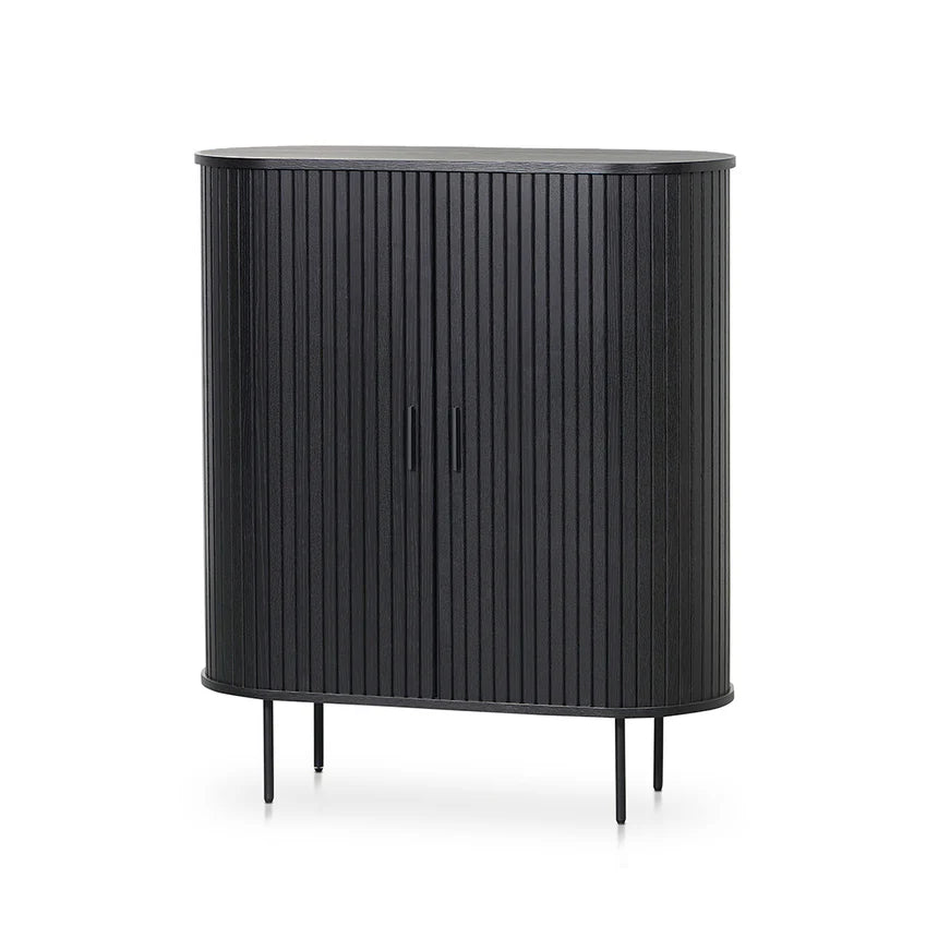 Full Black Wooden Storage Cabinet