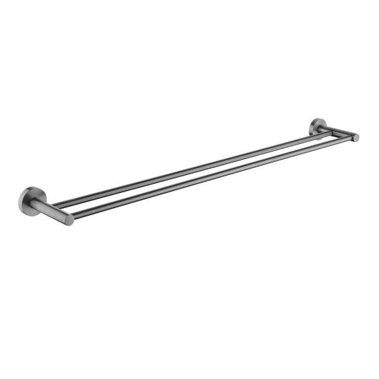 Gun Metal Grey Double Towel Rail 