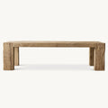 Retro Solid Wood Dining Table: Large Rectangular Farmhouse Style for Home
