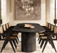 High-End American Solid Wood Dining Table and Chairs Set