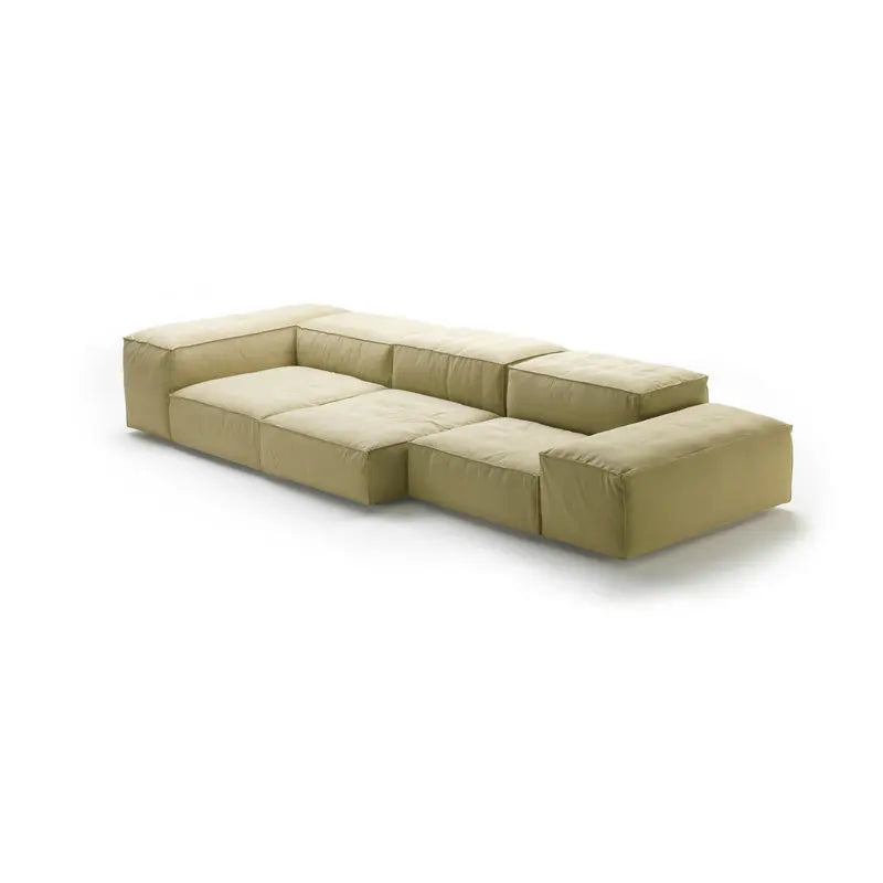 Luxurious Italian Minimalist Modular L-Shaped Sectional Sofa with Sleeper Function
