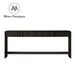 Modern Solid Wood Oval Groove Entrance Hallway Console Table