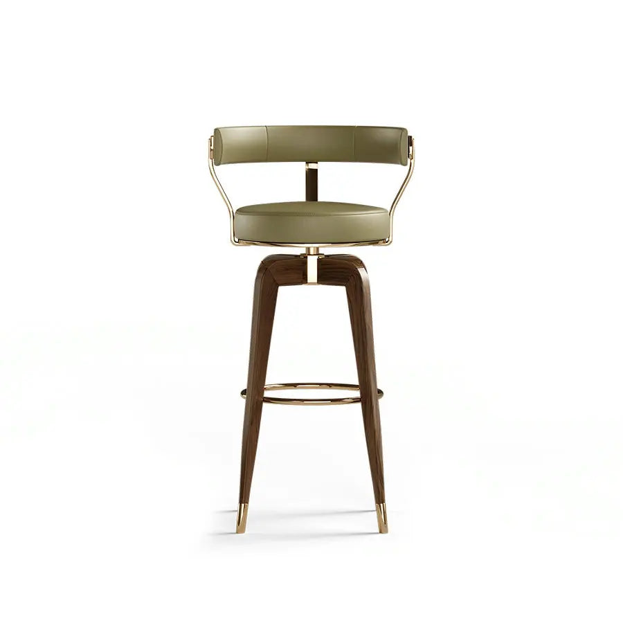 Elegant Faux Leather Mid-Century Modern Counter Height Dining Barstool
