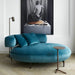 Luxurious Velvet Round Upholstered Sofa Chaise Lounge Daybed