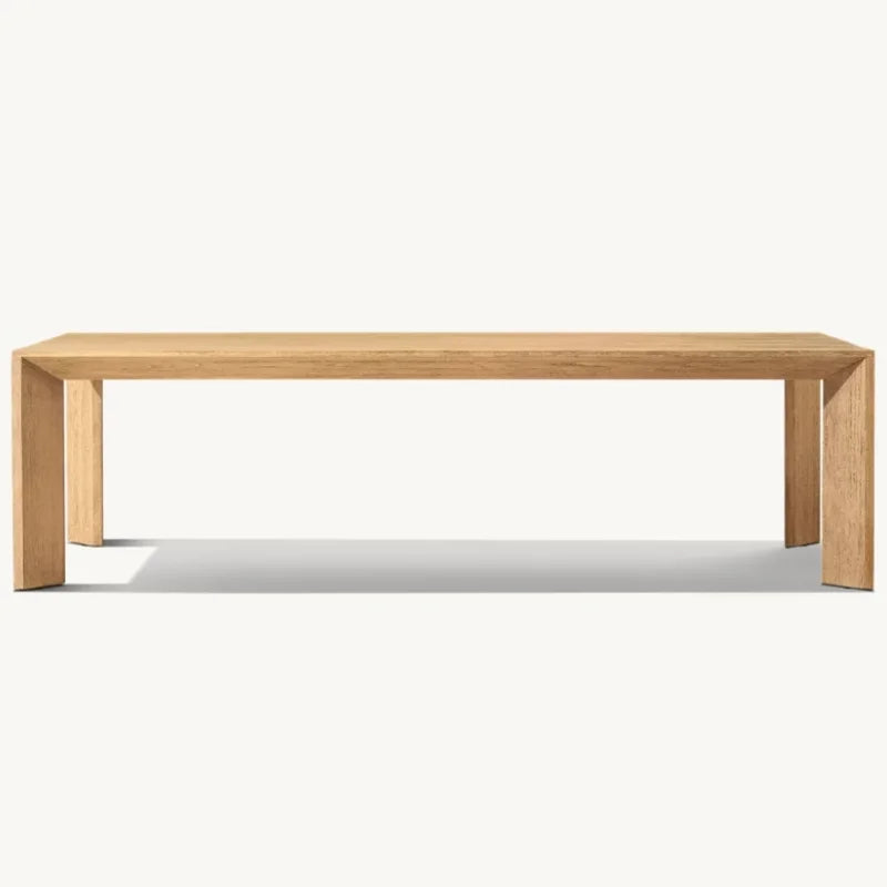 Elegant American Solid Oak Wood Dining Table for Home & Hospitality