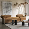 Elegant French Oak Fabric Living Room Sofa Set - Modern Nordic Design