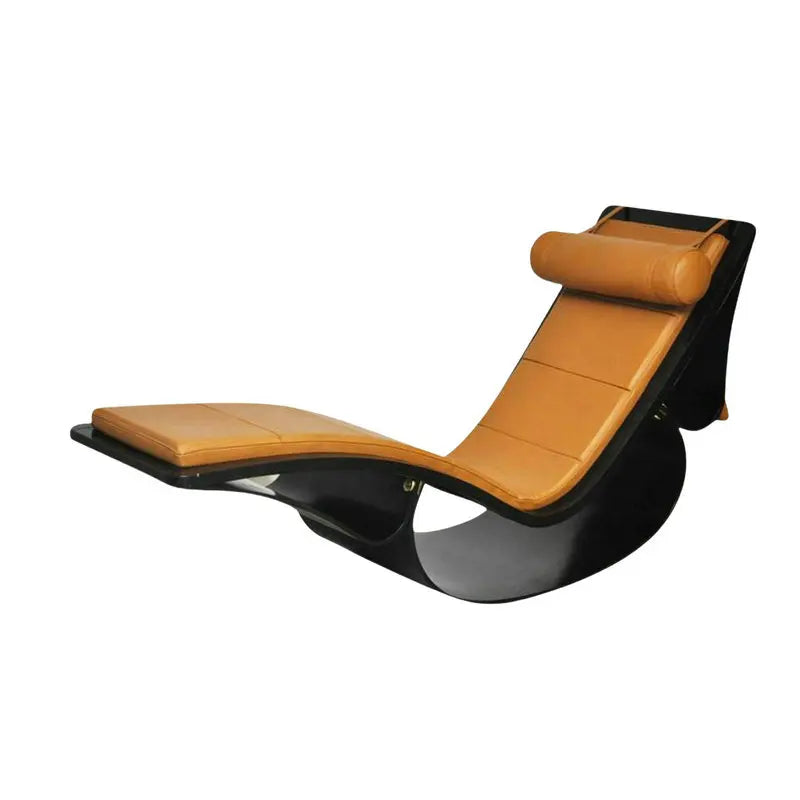 Luxury Modern Leather Chaise Lounge Rocking Accent Chair for Living Room