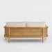 Natural Rattan Oak Wood Frame Couch Sofa for Modern Living Room Hotel