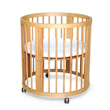 Versatile 9-in-1 Solid Wood Baby Crib: Multi-Functional Adjustable Infant Toddler Bed