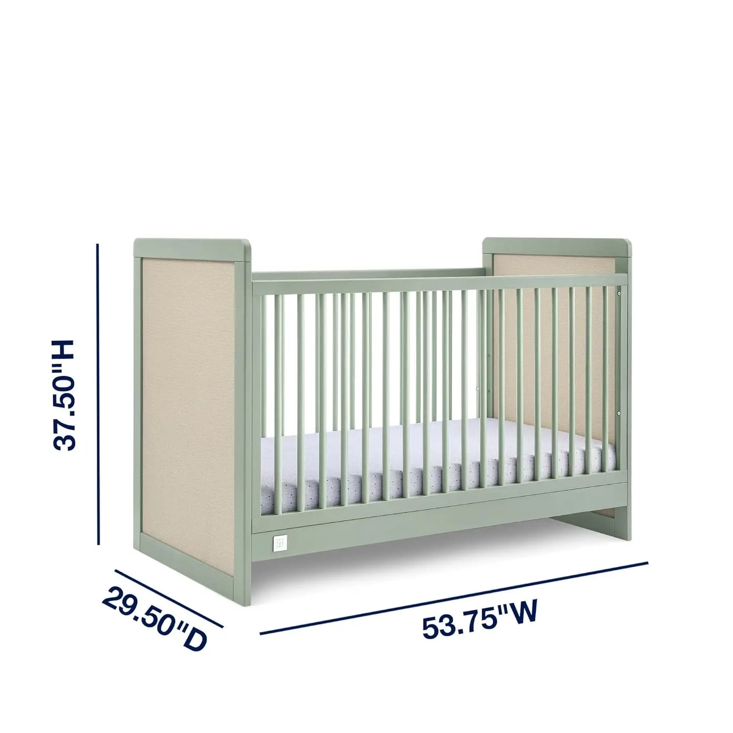 Premium 4-in-1 Convertible Wooden Baby Crib with 3 Adjustable Height Levels