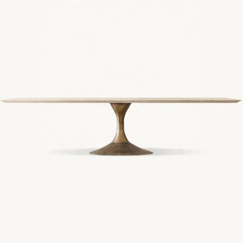 Elegant Marble Dining Set, Metal Legs, Customizable for Home & Restaurant