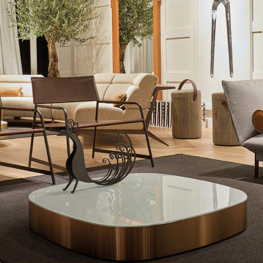 Modern Luxury Square Glass Marble Top Coffee Table for Living Room Lobby