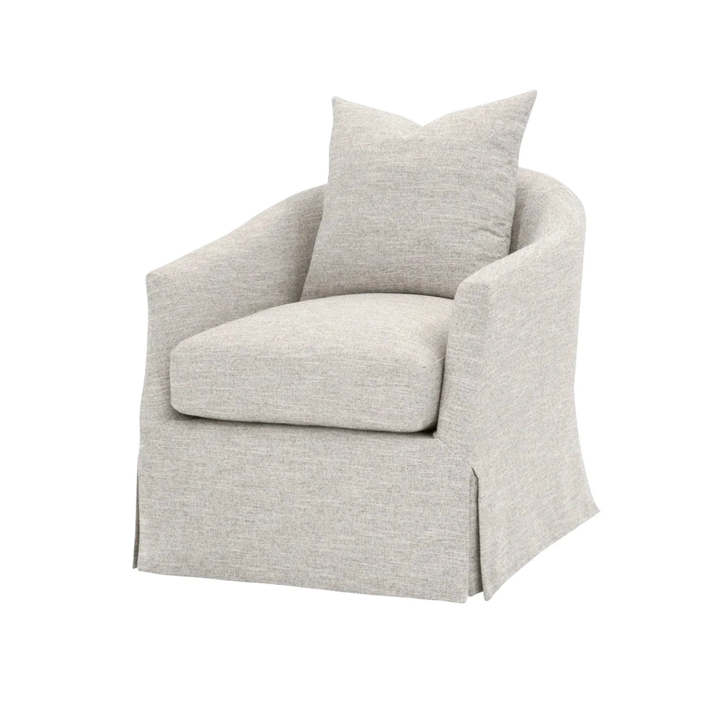 Elegant French Linen Upholstered Single Sofa Chair for Living Room Comfort