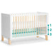 Durable Solid Wood Natural Convertible Baby Crib for Nursery - European Design