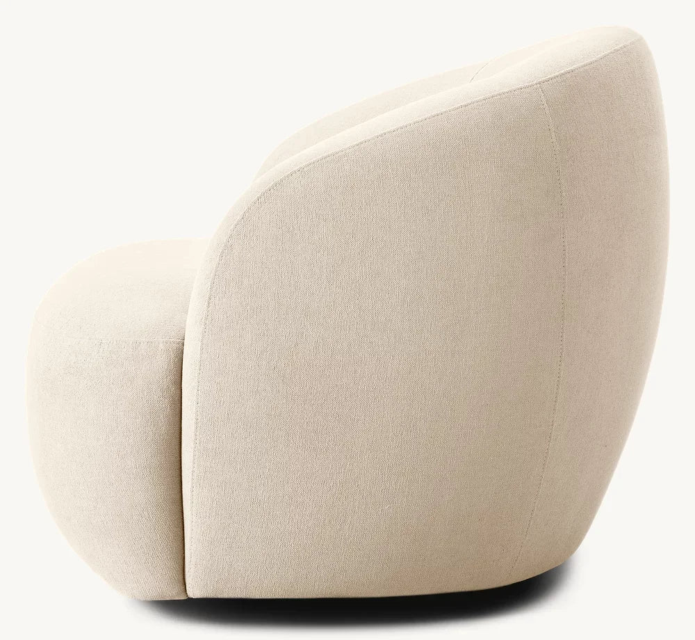 Nordic Modern Luxury Swivel Accent Sofa: Comfortable Single Leisure Living Room Chair