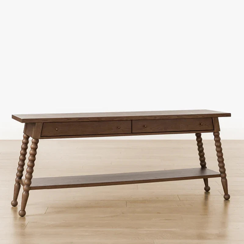 Modern Solid Wood Entryway Hallway Storage Drawer Console Table