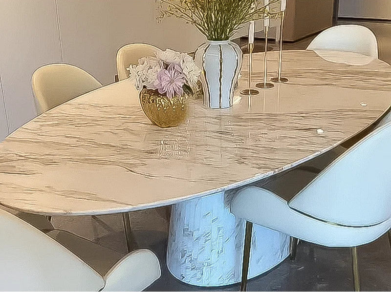 Tostone Luxurious Arabescato Corchia Marble Dining Table for Modern Homes