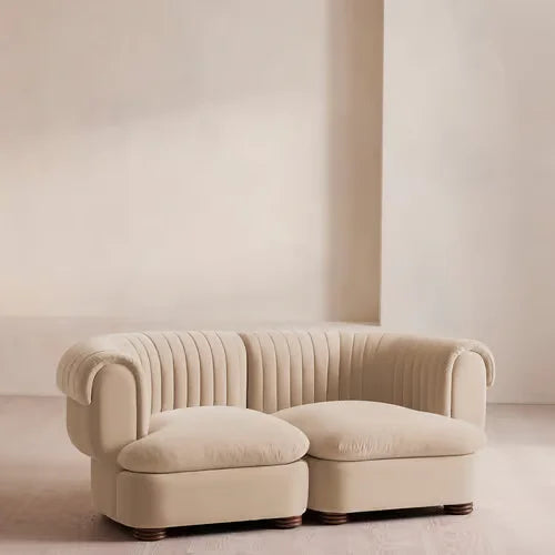 Luxury Velvet Two-Seater Sofa Custom Handcrafted Modern Living Room Furniture