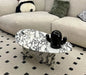 TOSTONE Elegant Natural Calacatta Viola Marble Oval Waterproof Coffee Table