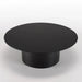 Modern Black Oak Wood Round Coffee Table for Stylish Living Rooms