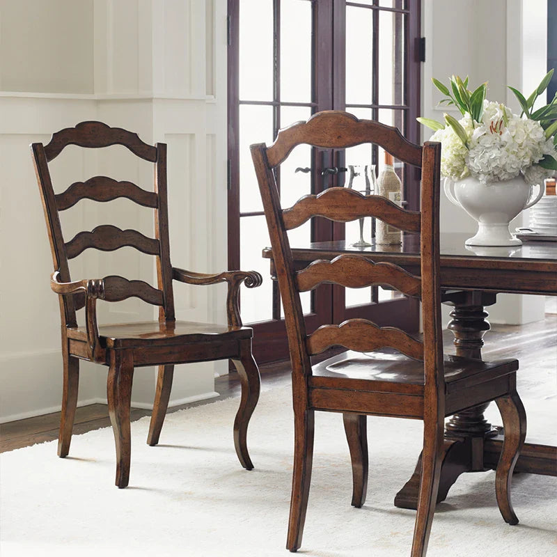 Premium American Solid Wood Dining Furniture Set - Customizable Tables & Chairs