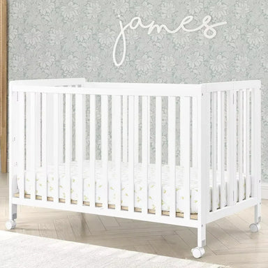 Portable Folding Wood Crib: Secure, Space-Saving, Easy-Fold Nursery Bed for Travel