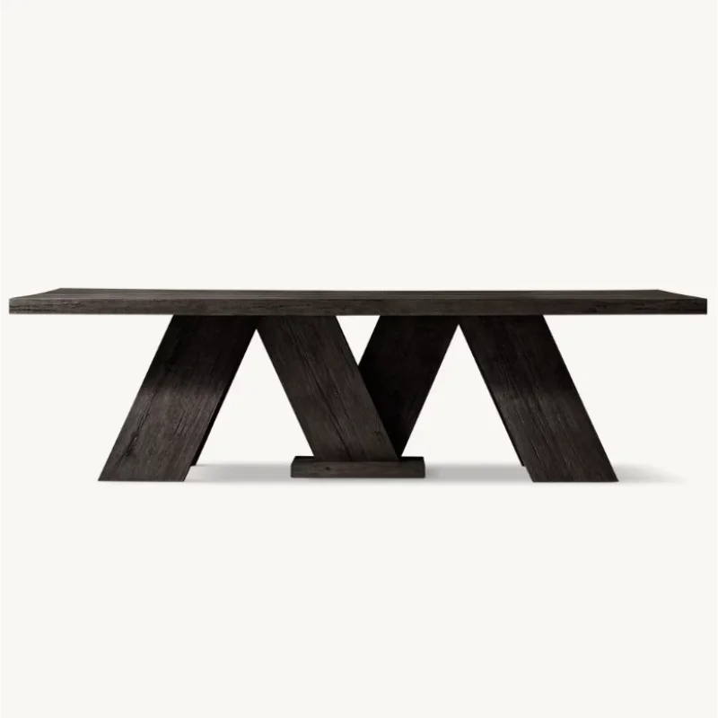 Customizable Luxury Solid Wood Dining Table for Hotels, Villas, Restaurants