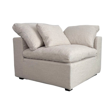 Plush Linen Modular Corner Chair: Modern Living Room Seating Comfort